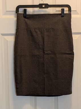 Charlotte Russe Brown Textured Knit Pencil Skirt High Waistline Small Vintage